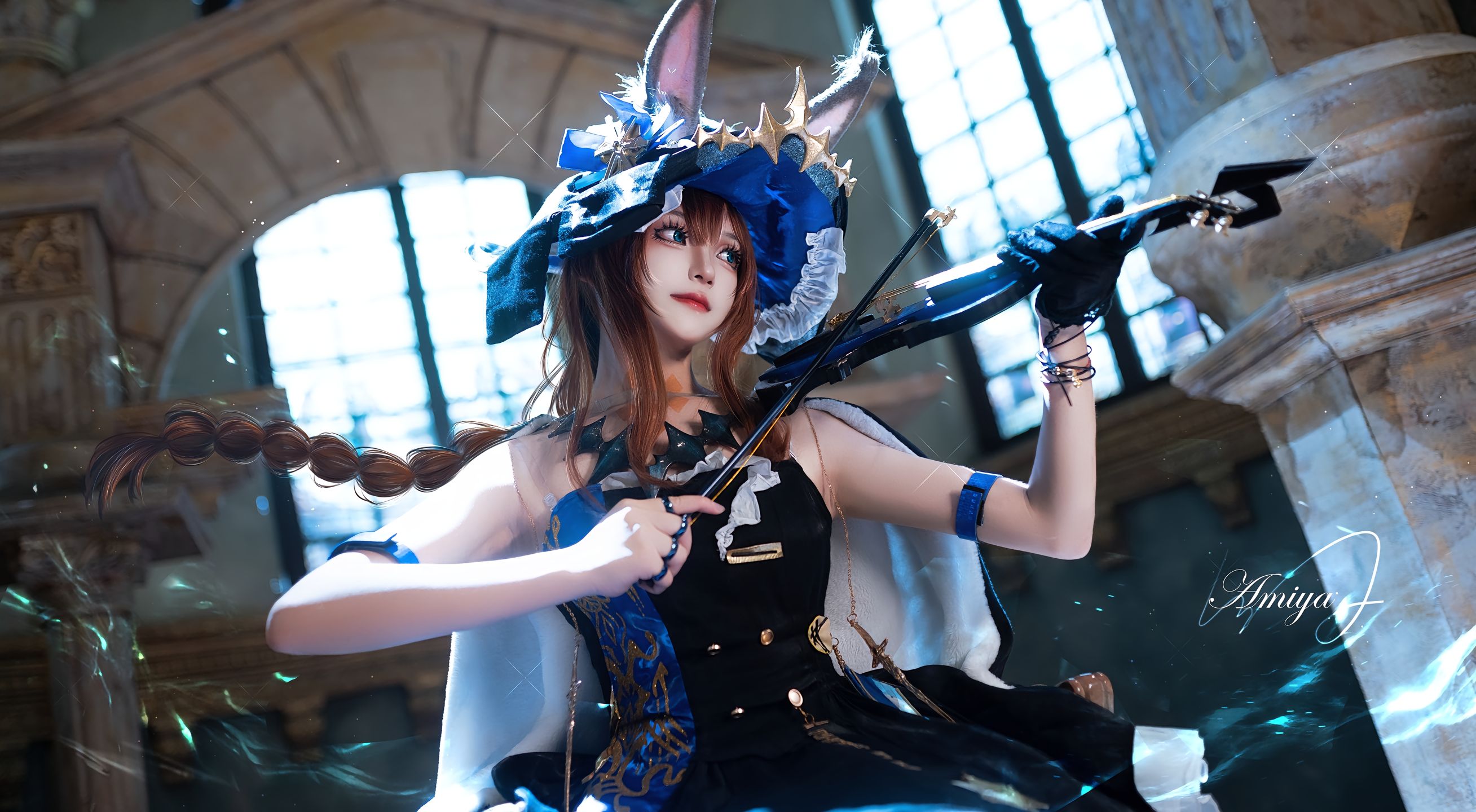 dy@不蛾子 阿米娅 音律阿米娅 明日方舟 cos 阿米娅cos 摄影@嘉神川诺艾尔是小天使ovO（📸摄影版）  第3张