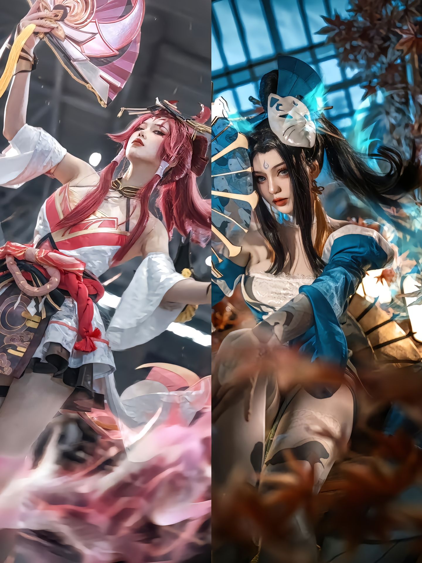 dy@凫笙 请选择：红or蓝。cos 王者荣耀 不知火舞 王者荣耀cospaly 不知火舞魅语  第2张