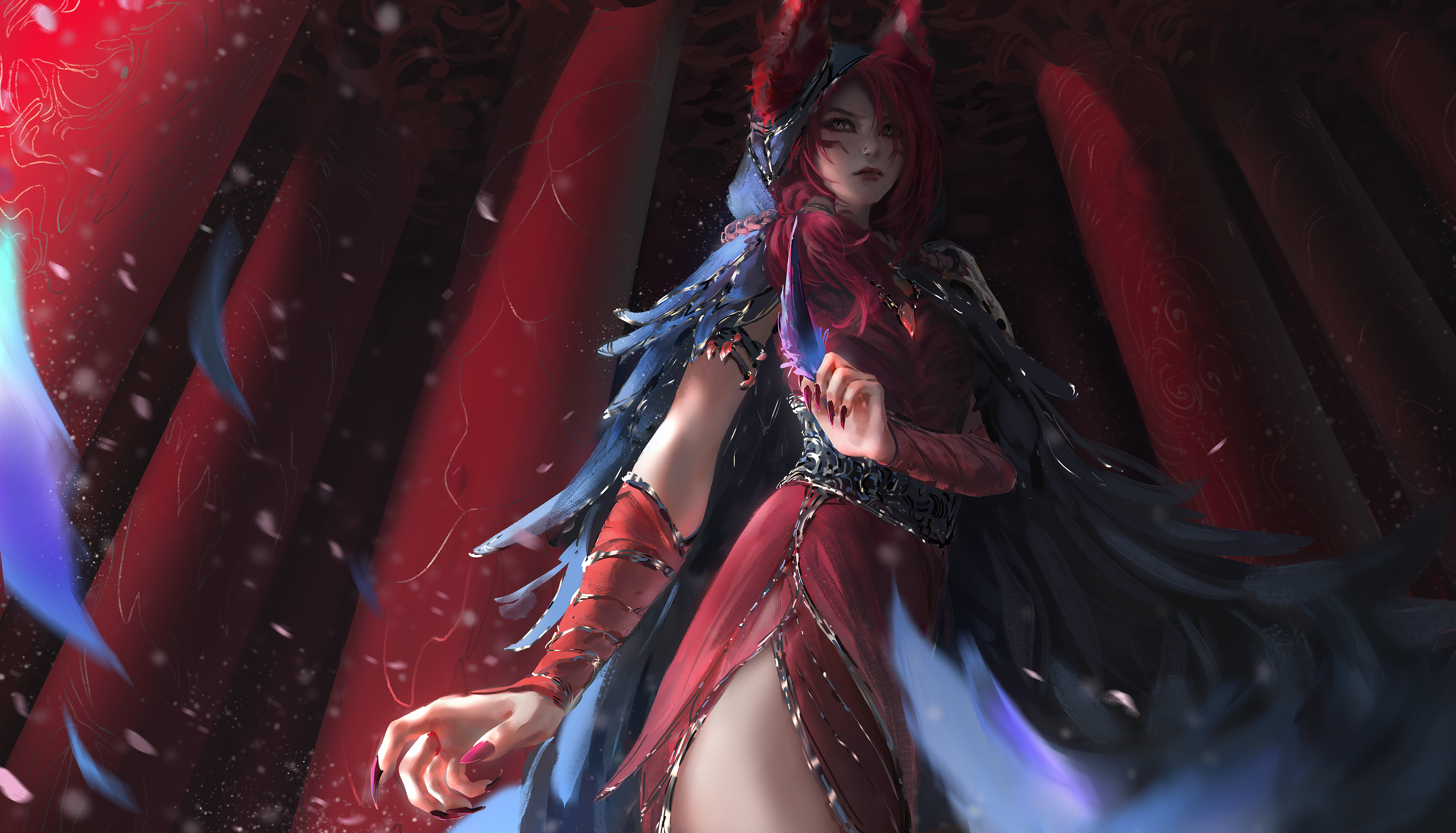 游戏《英雄联盟》莎雅Xayah插画壁纸图片  第1张