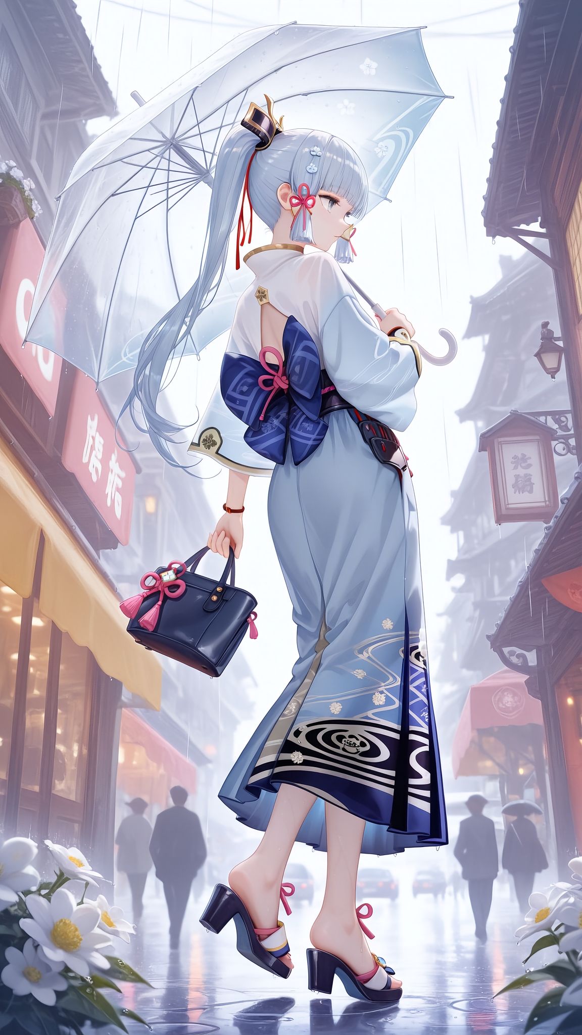 春雨 丨 垂帘星砂 原神 多角色。#二次元 #原神 #申鹤 #八重神子 #雷电将军  第3张