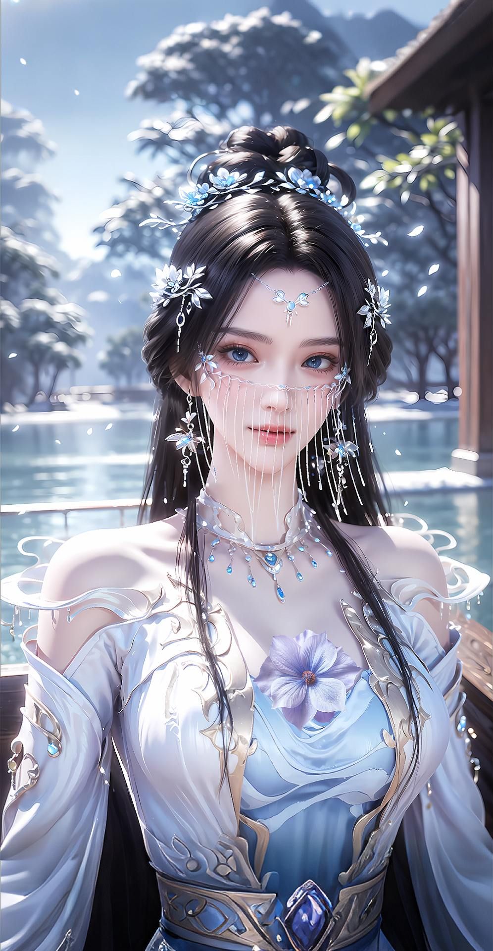 国漫女神壁纸。#AI扩图 #遮天安妙依 #仙女下凡 #绝美身材 #4k壁纸  第3张