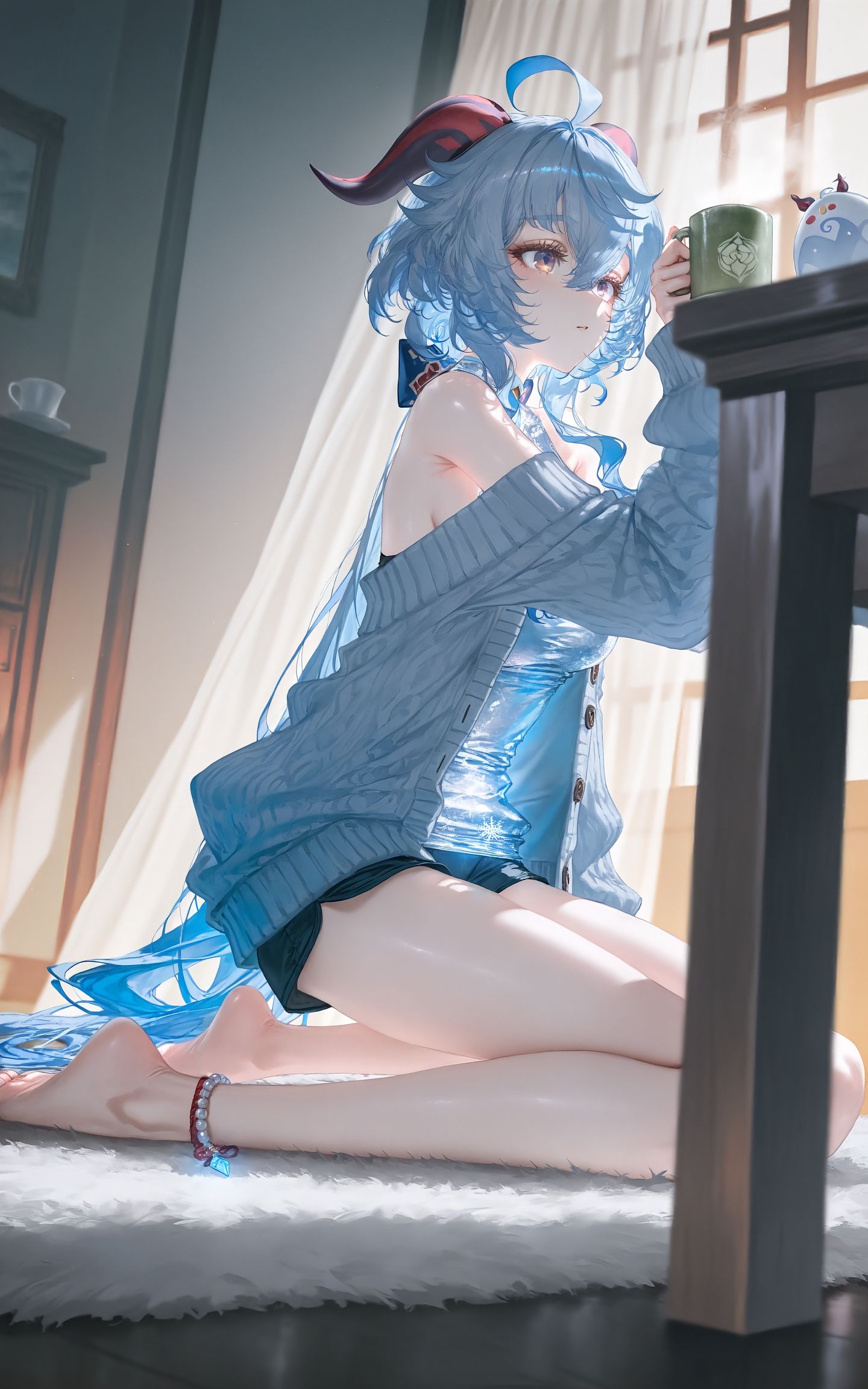 原神甘雨「冰铃私语·朝夕相伴」#1。#原神 #二次元美图 #手机墙纸 #二次元 #甘雨  第6张