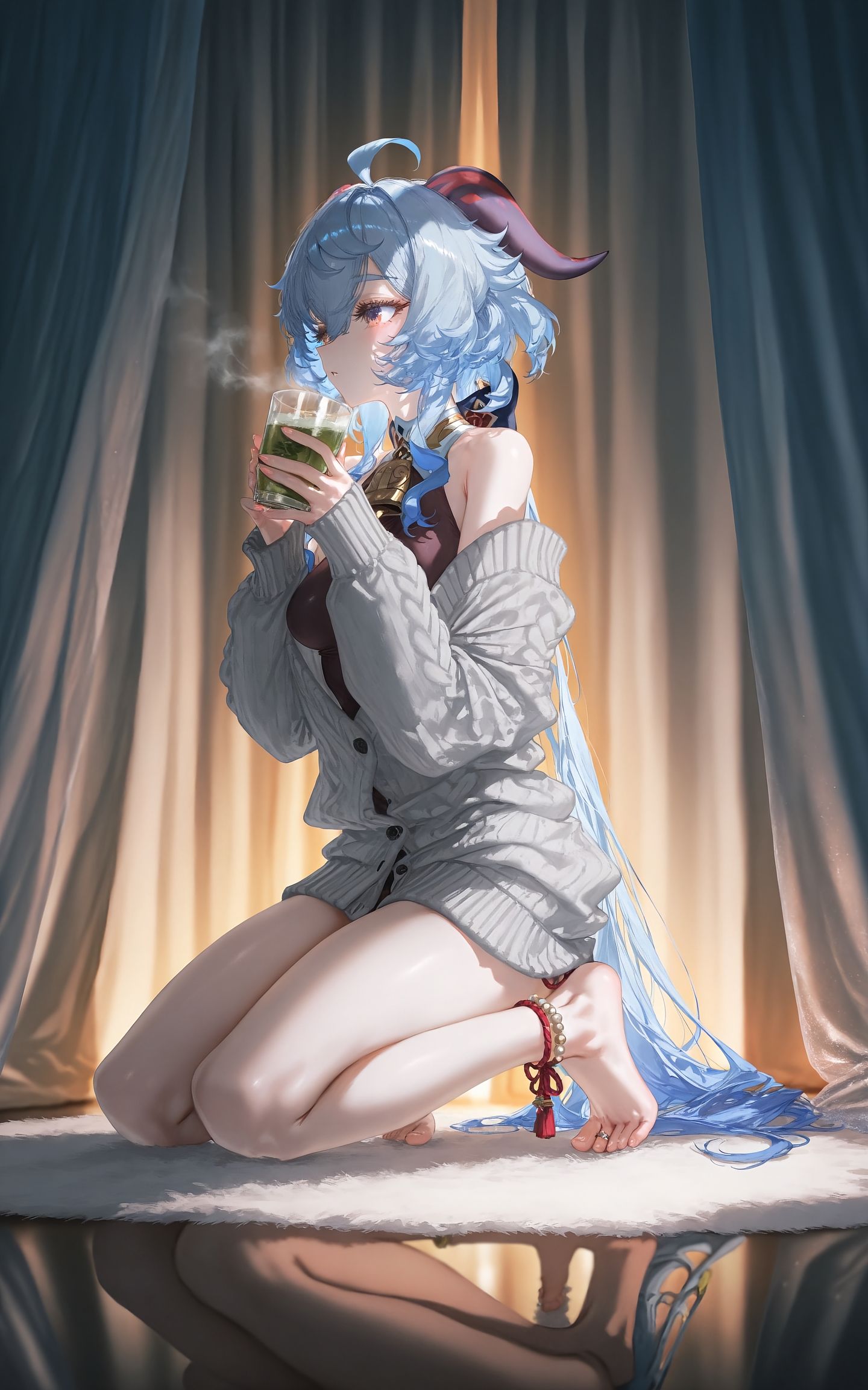 原神甘雨「冰铃私语·朝夕相伴」#1。#原神 #二次元美图 #手机墙纸 #二次元 #甘雨  第8张
