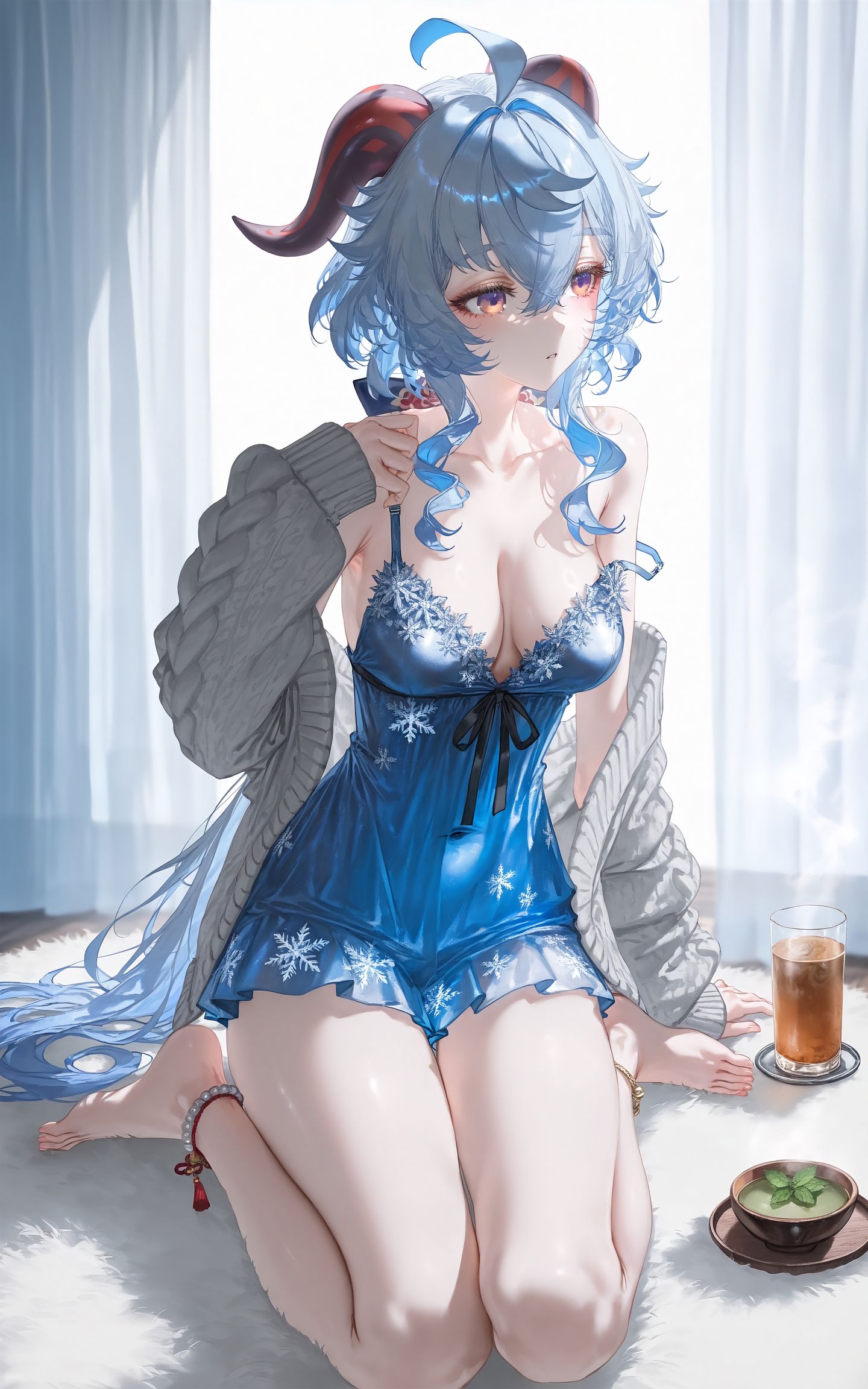 原神甘雨「冰铃私语·朝夕相伴」#1。#原神 #二次元美图 #手机墙纸 #二次元 #甘雨  第2张